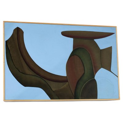 Guy Dessauges, Abstract Composition, 1970s, Oil on Panel, Framed-YU-1133289