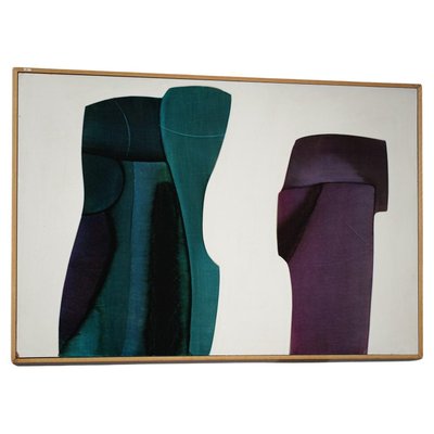 Guy Dessauges, Abstract Composition, 1970s, Oil on Panel, Framed-YU-1133298