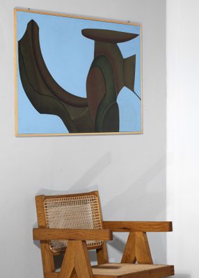 Guy Dessauges, Abstract Composition, 1970s, Oil on Panel, Framed-YU-1133289