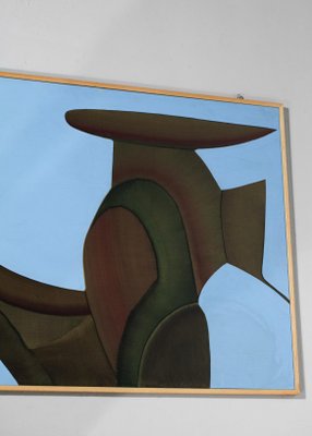 Guy Dessauges, Abstract Composition, 1970s, Oil on Panel, Framed-YU-1133289