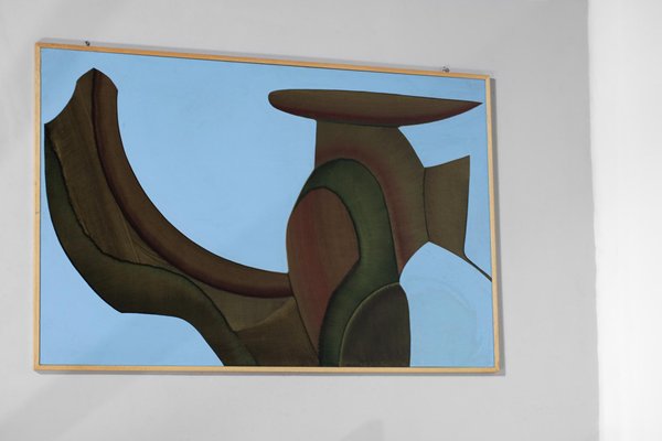 Guy Dessauges, Abstract Composition, 1970s, Oil on Panel, Framed-YU-1133289