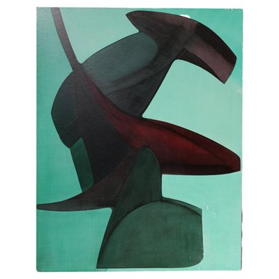 Guy Dessauges, Abstract Composition, 1970s or 1980s, Oil on Panel, Framed-YU-1133296