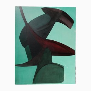 Guy Dessauges, Abstract Composition, 1970s or 1980s, Oil on Panel, Framed-YU-1133296