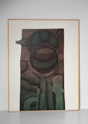 Guy Dessauges, Abstract Composition, 1976, Oil on Panel, Framed-YU-1133299