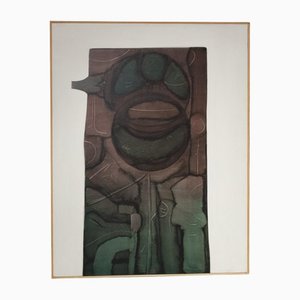 Guy Dessauges, Abstract Composition, 1976, Oil on Panel, Framed-YU-1133299