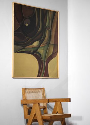 Guy Dessauges, Abstract Composition, 1978, Oil on Panel, Framed-YU-1133297