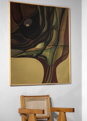 Guy Dessauges, Abstract Composition, 1978, Oil on Panel, Framed-YU-1133297