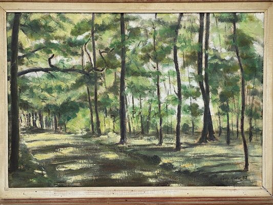 Guy Riou Sous Bois, 1952, Gouache & Watercolor on Paper, Framed-QKG-1368453