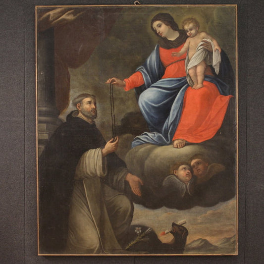 Guzmán, Madonna and Child with Saint Dominic, 1680, Oil on Canvas