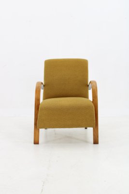 H-213 Armchair with Tabouret by Jindrich Halabala, Former Czechoalsovakia, 1940s, Set of 2-TZ-2018643