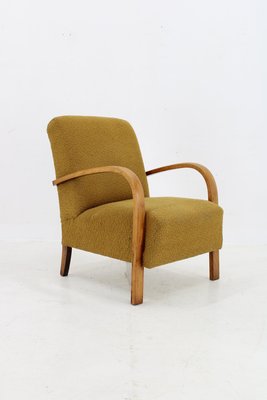 H-213 Armchair with Tabouret by Jindrich Halabala, Former Czechoalsovakia, 1940s, Set of 2-TZ-2018643