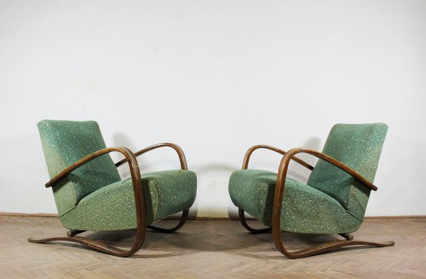 H-2269 Lounge Chairs by Jindrich Halabala, 1930s, Set of 2-OXJ-1705017