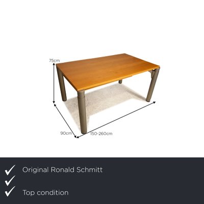 H 801/E Dining Table in Brown Wood from Ronald Schmitt-RQW-1748355