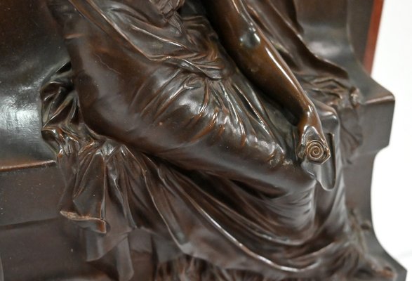 H. Chapu, La Pensée Sculpture, 19th-Century, Bronze & Marble-RVK-1338945