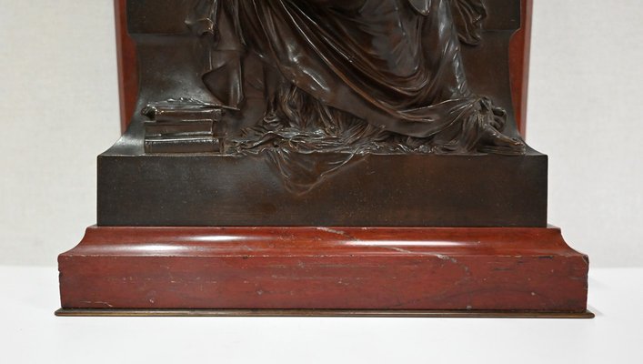 H. Chapu, La Pensée Sculpture, 19th-Century, Bronze & Marble-RVK-1338945