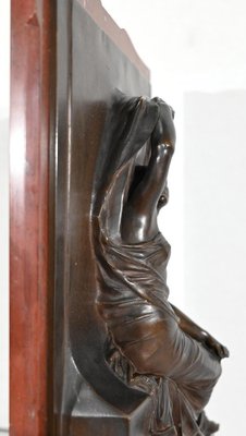 H. Chapu, La Pensée Sculpture, 19th-Century, Bronze & Marble-RVK-1338945