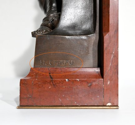 H. Chapu, La Pensée Sculpture, 19th-Century, Bronze & Marble-RVK-1338945