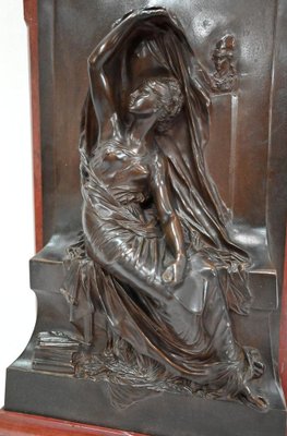 H. Chapu, La Pensée Sculpture, 19th-Century, Bronze & Marble-RVK-1338945