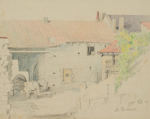 H. Christianen, Beddled at Saint-Clüment Murthe-E-Monthly, 1919, Pencil-OJR-1273349