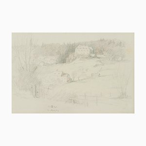 H. Christiansen, Country Villas on the Hillside, 1931, Pencil-OJR-1273384