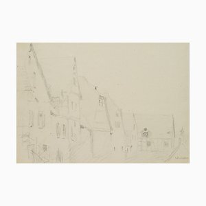 H. Christiansen, House Gables in Bad Wimpfen, 1922, Pencil-OJR-1273364