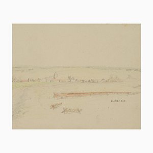 H. Christiansen, View of Saint-Clüment Meurthe-E-Moselle, 1919, Pencil-OJR-1273348