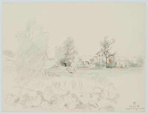 H. Christiansen, Weichinger Mill near Bad Aibling, 1931, Pencil-OJR-1273383