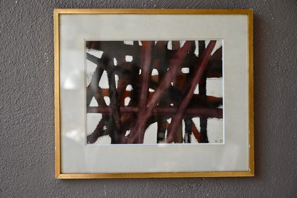 H. Doll, Composition, 1970s, Artwork on Paper, Framed-AIU-1757097