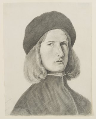 H. Kestner, Portrait of a Young Man, 1830, Pencil-OJR-1273283