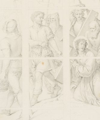 H. Stohl, Design for Carrying Christ on the Cross, 1850, Pencil-OJR-1273316