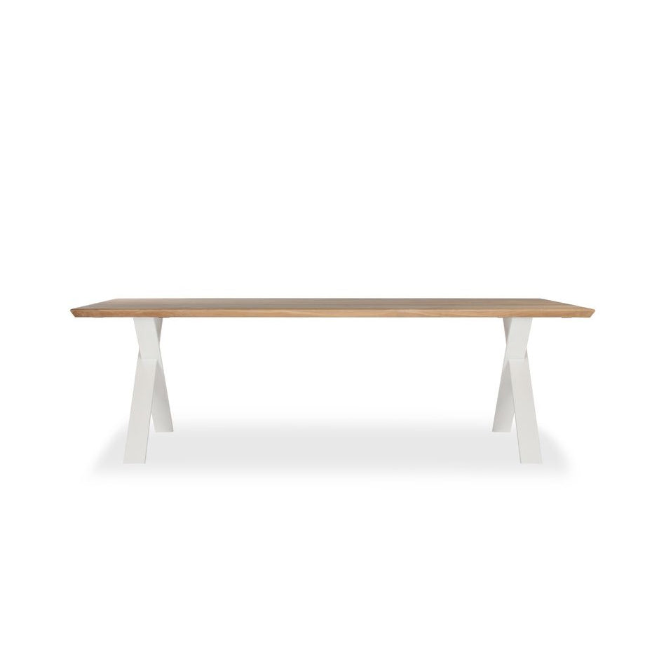 Rectangular Steel And Wood Table Albert X Base by Vincent Sheppard #White/240