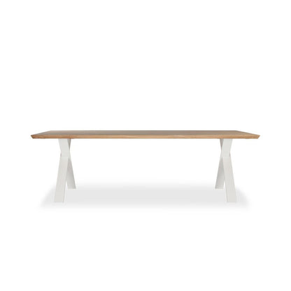 Rectangular Steel And Wood Table Albert X Base by Vincent Sheppard #White/240