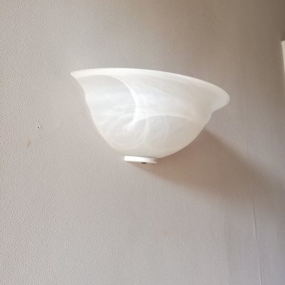 Half Bell Wall Light in Milky Glass-NTQ-2024785