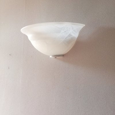 Half Bell Wall Light in Milky Glass-NTQ-2024785