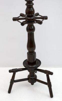 Half-Century Italian Walnut Ground Coat Rack with Umbrella Stand, 1950s-FER-1126489