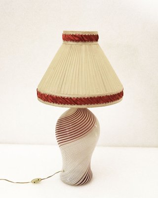 Half Filigree Table Lamp in Murano Glass by Dino Martens for Aureliano Toso, 1950s-HS-1821046