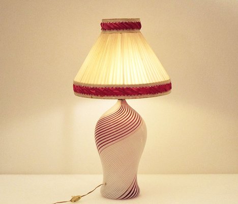 Half Filigree Table Lamp in Murano Glass by Dino Martens for Aureliano Toso, 1950s-HS-1821046