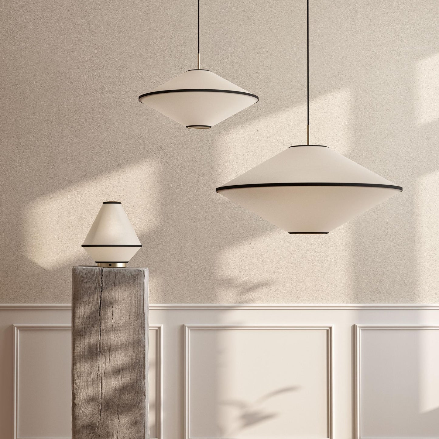 Edgeform Tafta Transportable Lamp Black/ Off-White