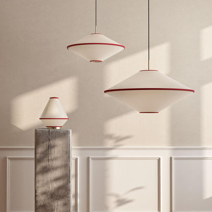 Edgeform Tafta Transportable Lamp Red/ Off-White