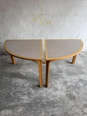 Half Light Gray Dining Table by Magnus Olesen for Rud Thygesen & Johnny Sorensen, Denmark, 1970s, Set of 2-PDG-2016851