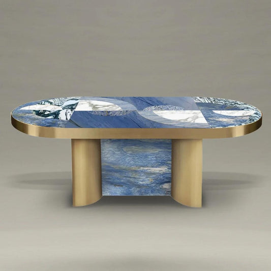 Half Moon Azul Dining Table by Bohinc Studio