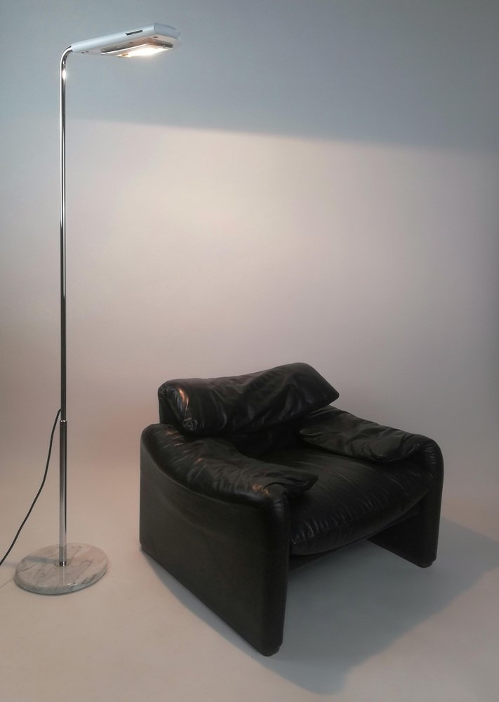 Half Moon Floor Lamp attributed to Bruno Gecchelin for Skipper, Italy, 1970s