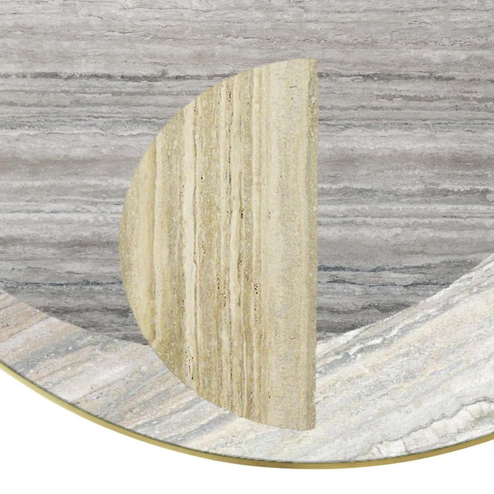 Half Moon Travertine Dining Table by Bohinc Studio