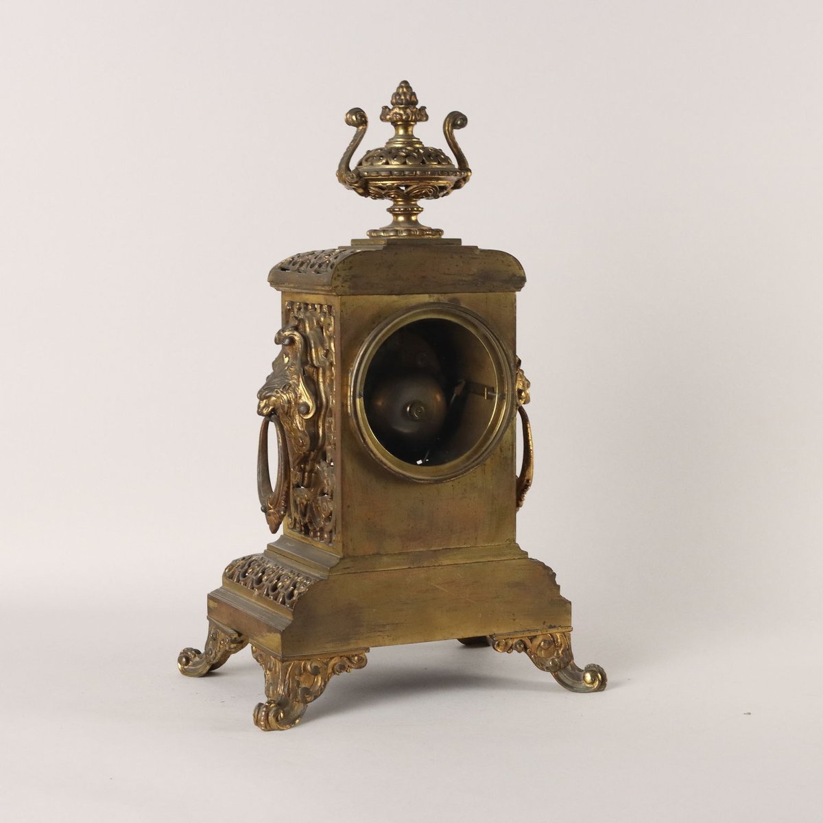 Half Xix Century Gilded Bronze Eclectic Table Clock