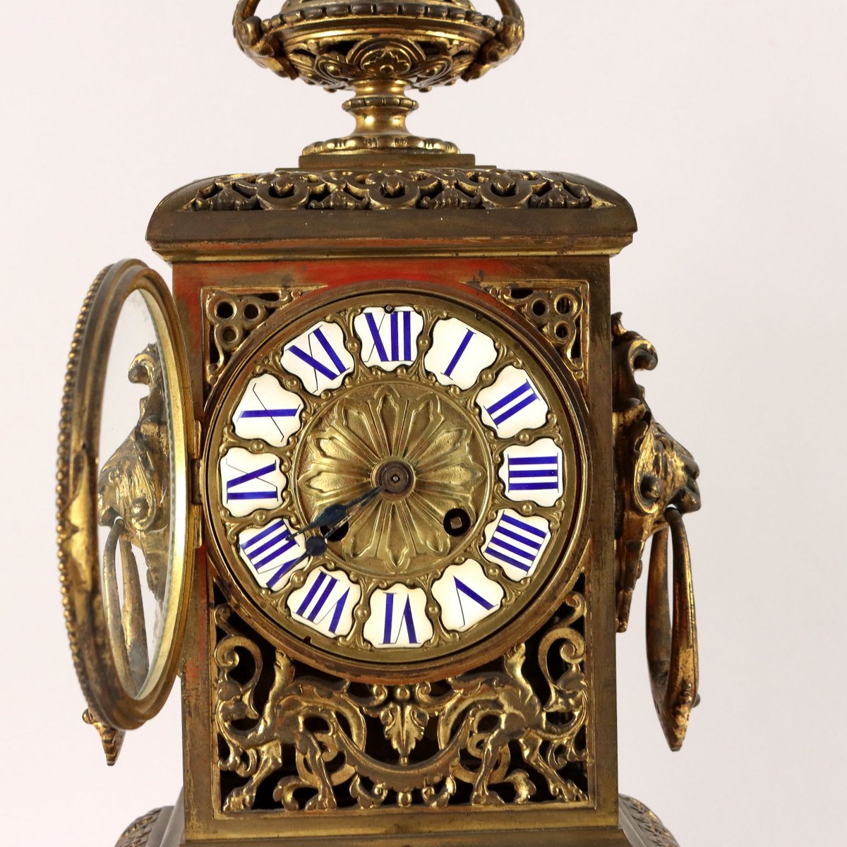 Half Xix Century Gilded Bronze Eclectic Table Clock