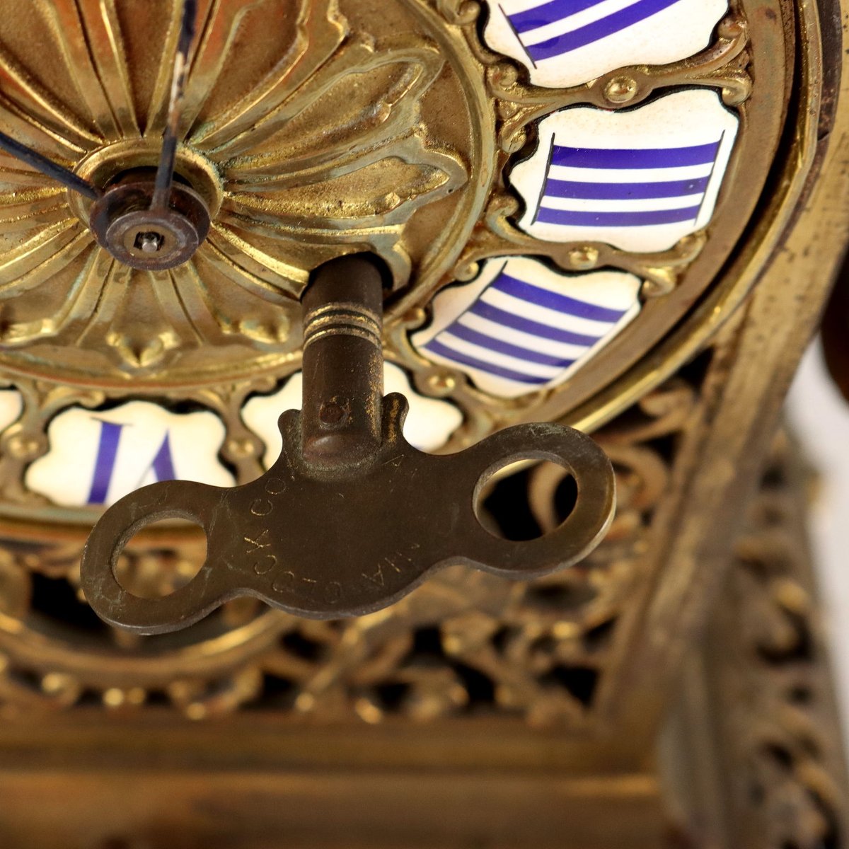 Half Xix Century Gilded Bronze Eclectic Table Clock