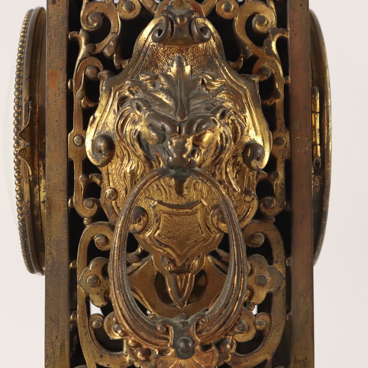 Half Xix Century Gilded Bronze Eclectic Table Clock