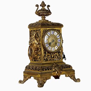 Half Xix Century Gilded Bronze Eclectic Table Clock-VMM-1713222