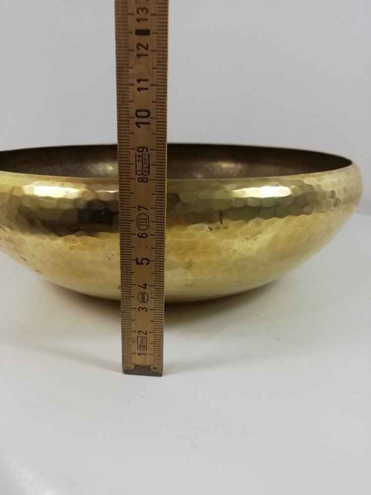 Hammered Brass Bowl from Zanetto, Italy, 1960s