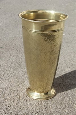 Hammered Brass Umbrella Stand, 1970s-EH-583024